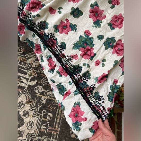 Free people floral open back midi dress with boho details - Picture 3 of 8